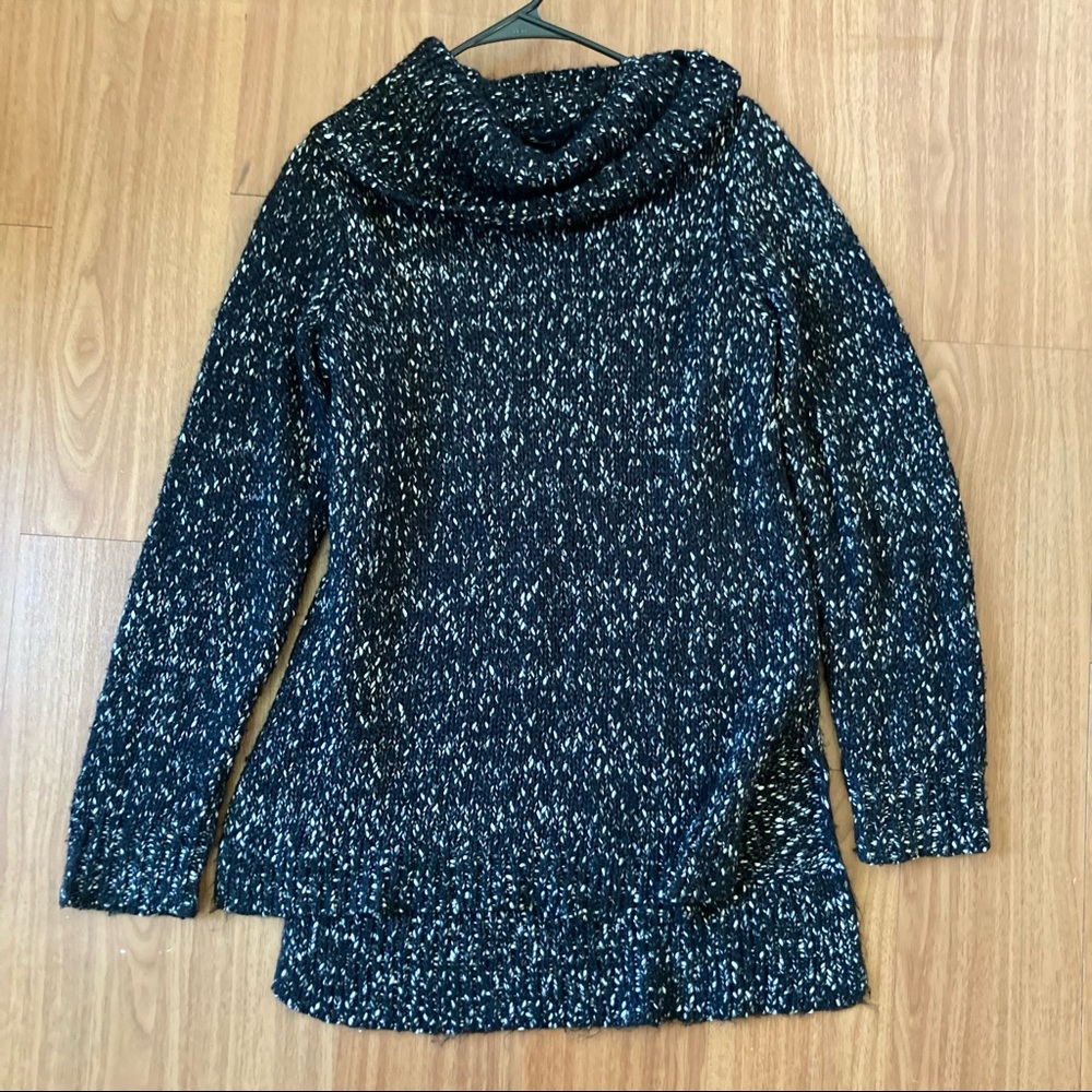 Long Turtleneck Knit Sweater